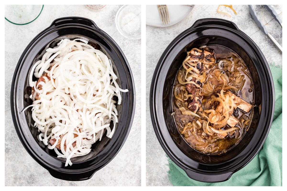 Slow Cooker Beef Ribs (with Beer and Onion)