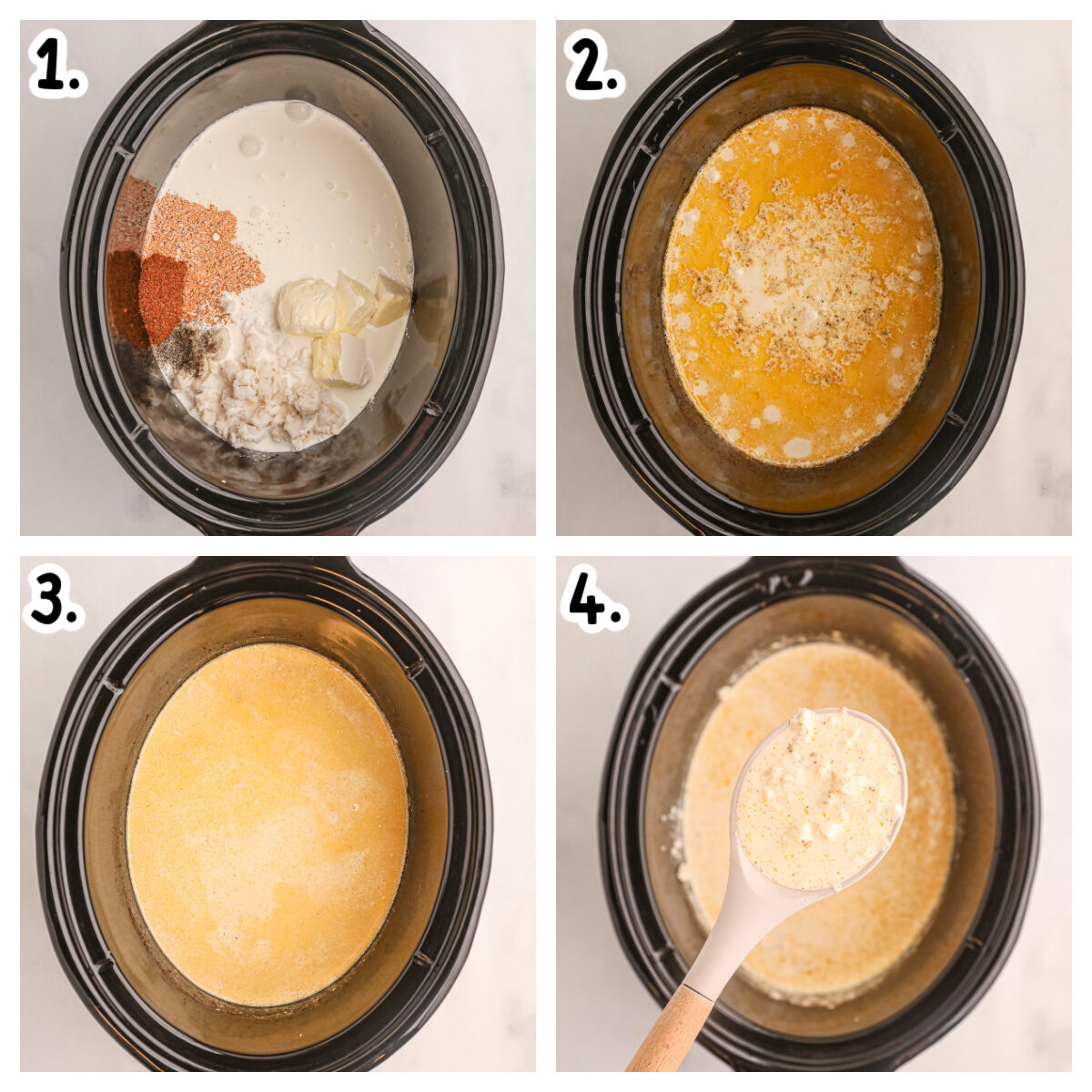 4 images about how to make cream of crab soup in a crockpot.