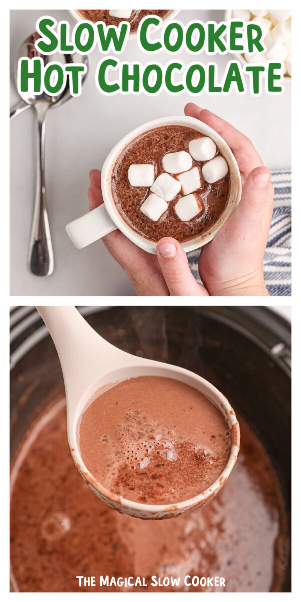 long image of hot chocolate for pinterest.
