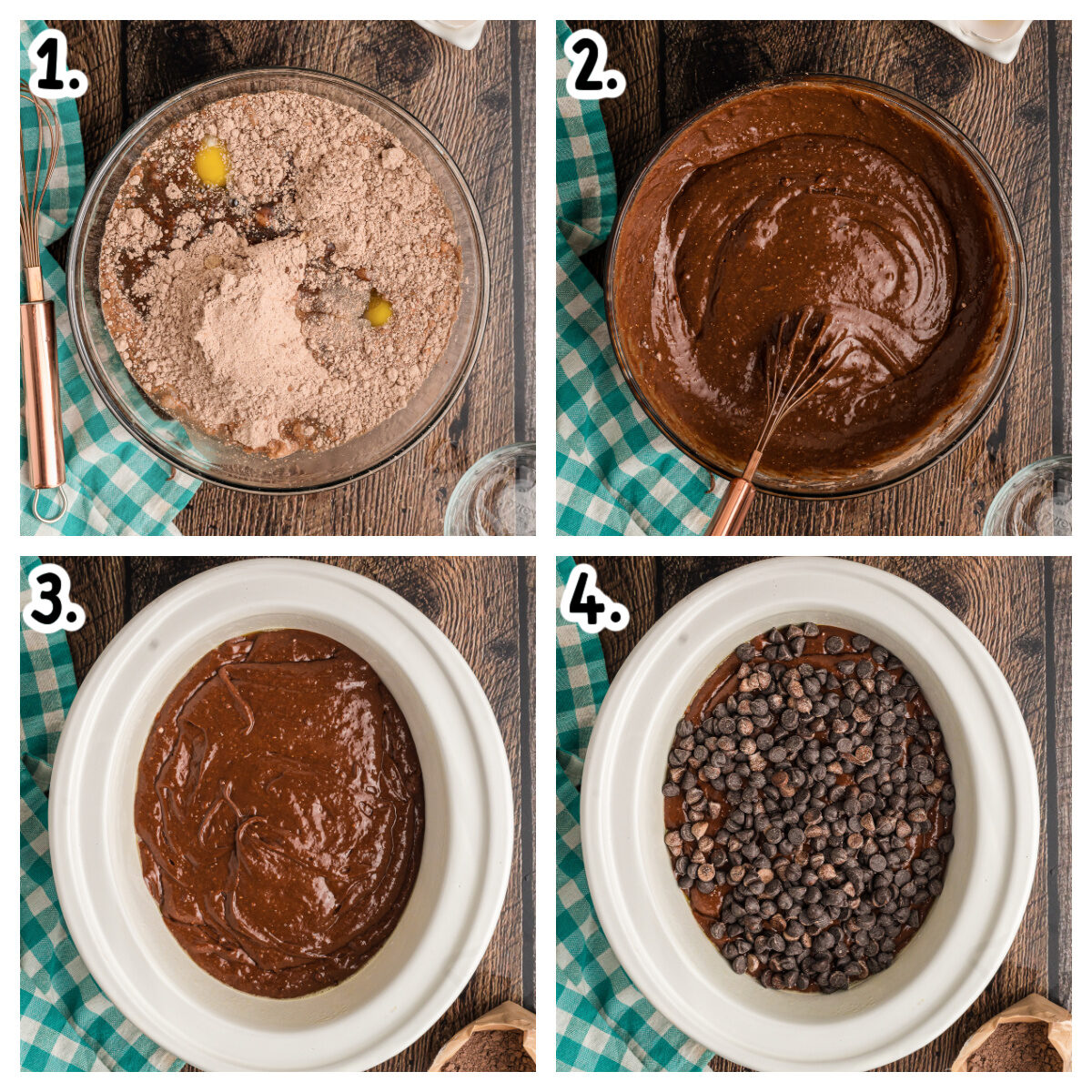 4 images about how to assemble hot fudge cake in the slow cooker.