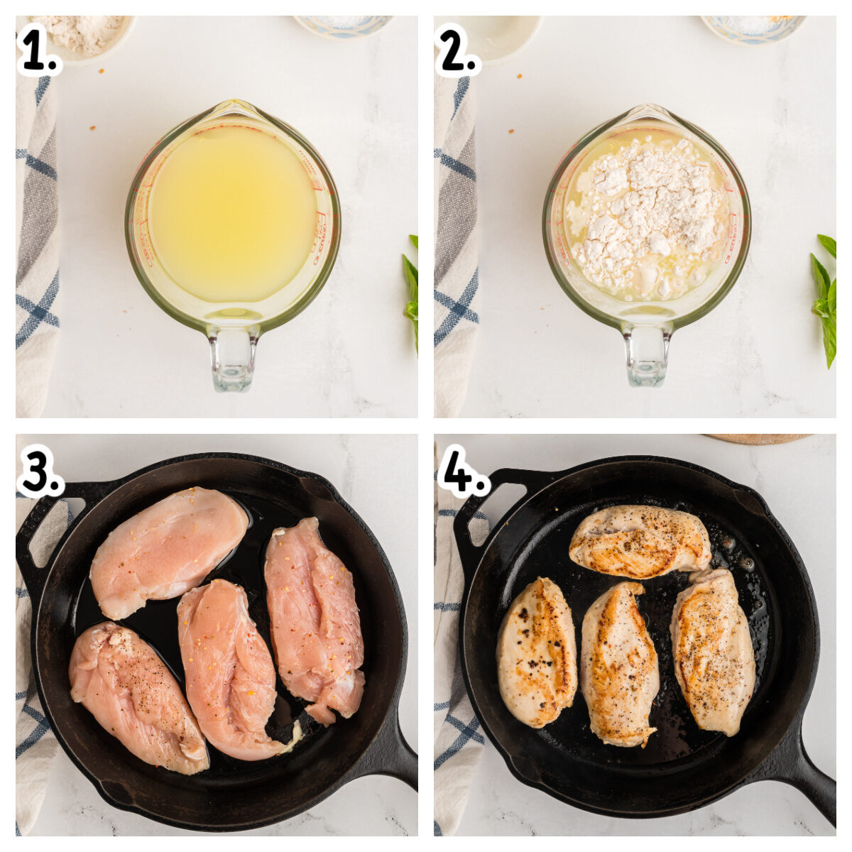 how to make sauce and brown chicken collage.