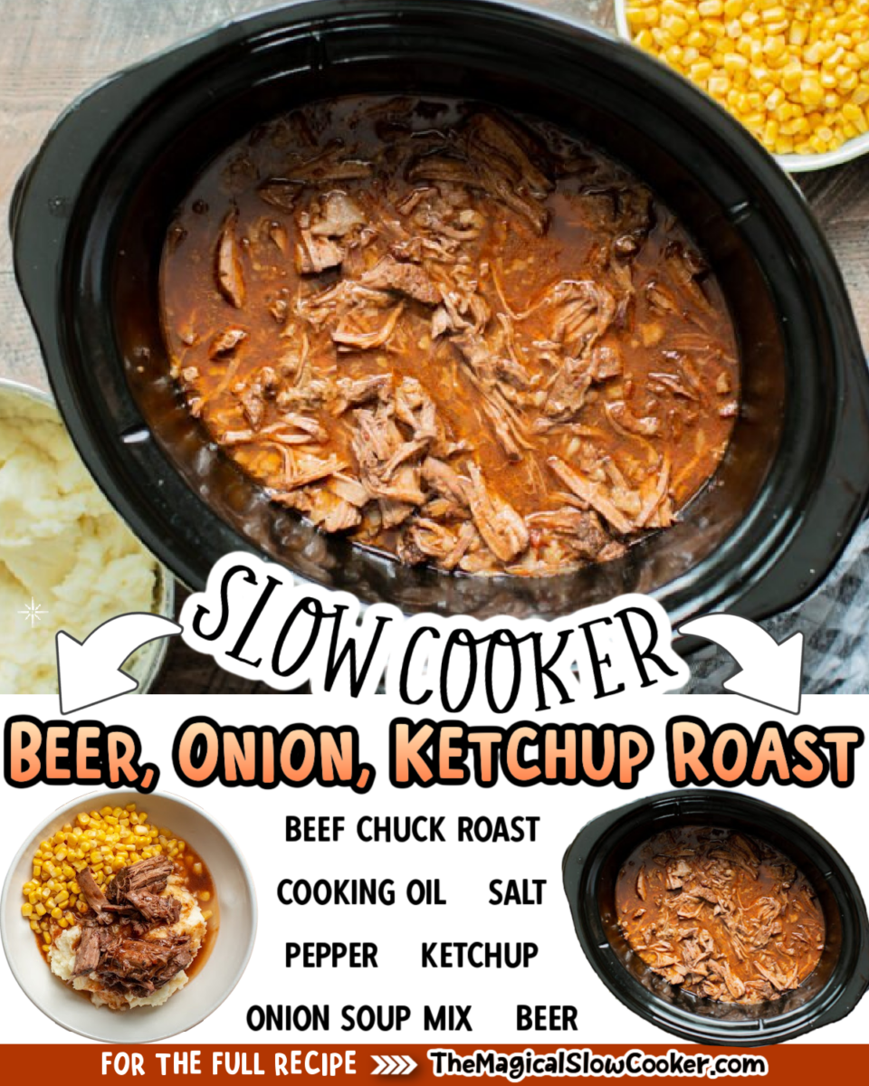 Slow Cooker Beer, Onion and Ketchup Chuck Roast - The Magical Slow Cooker