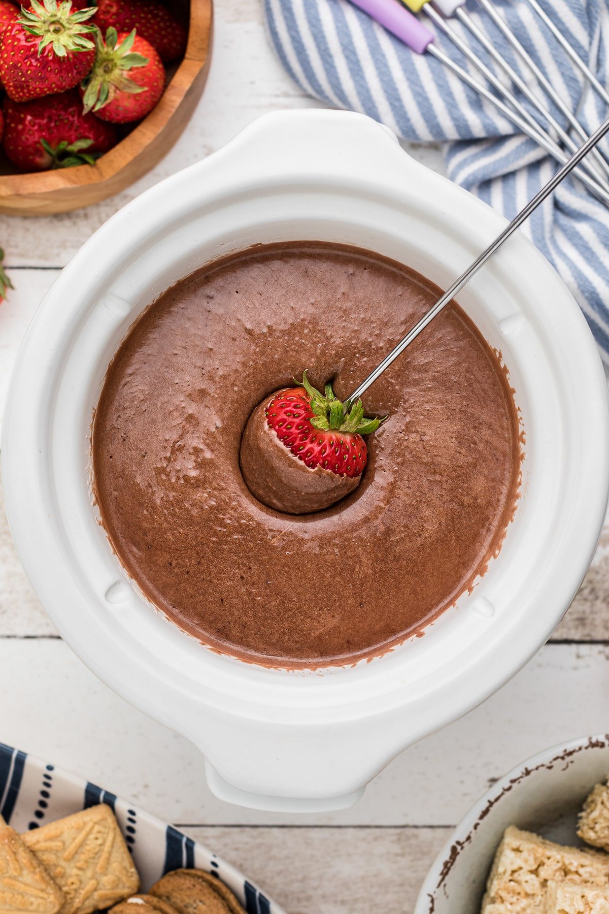 Candy Bar Fondue - The Magical Slow Cooker