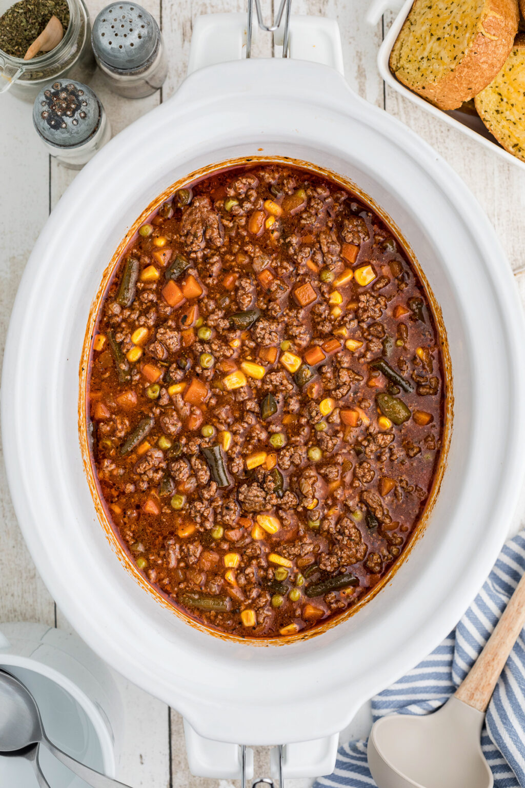 Slow Cooker Hamburger Soup The Magical Slow Cooker