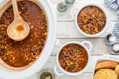 Slow Cooker Hamburger Soup - The Magical Slow Cooker