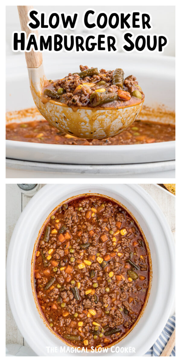 long image of hamburger soup for pinterest.