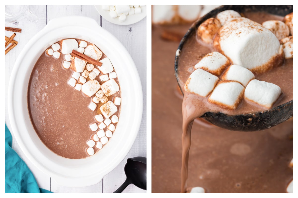 2 images of mexican hot chocoalte