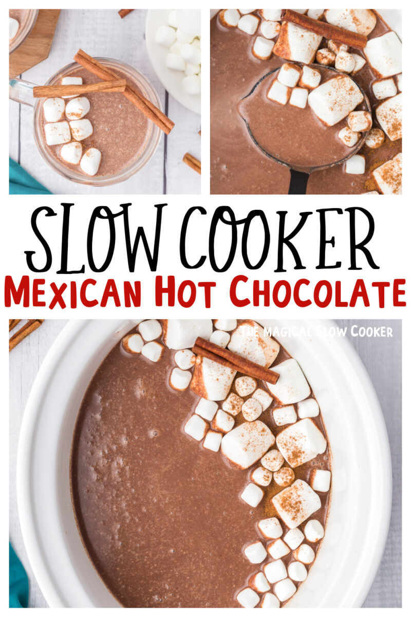 collage of mexican hot chocolate images for pinterest.