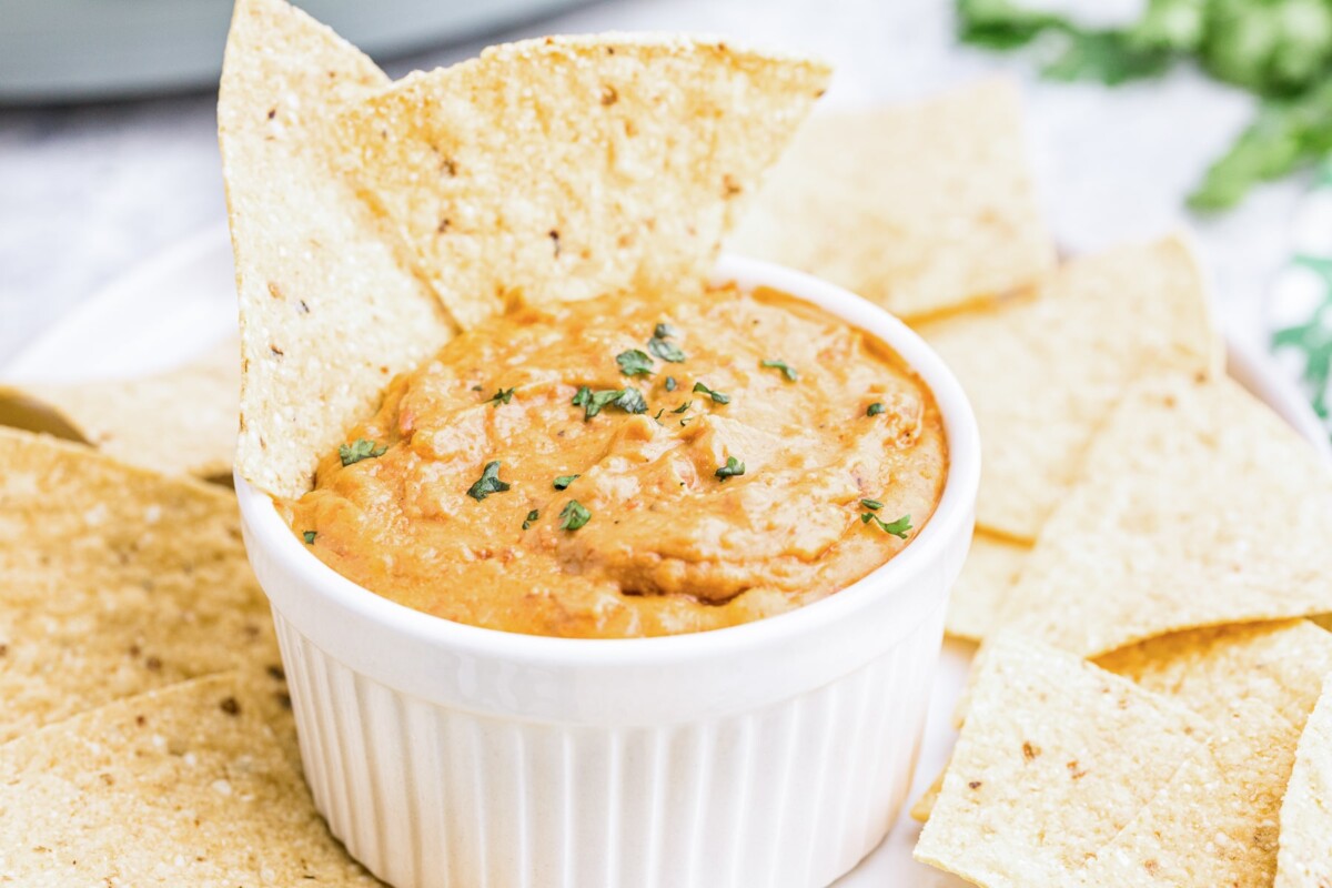 Slow Cooker Velveeta Bean Dip - The Magical Slow Cooker