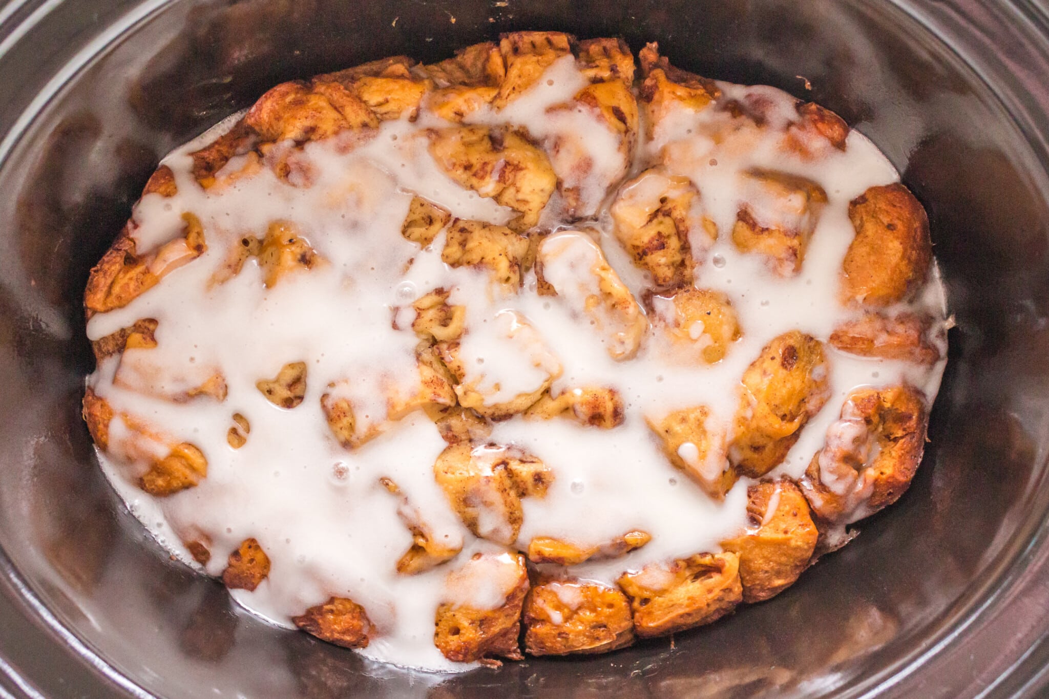 Slow Cooker Cinnamon Roll Casserole-image