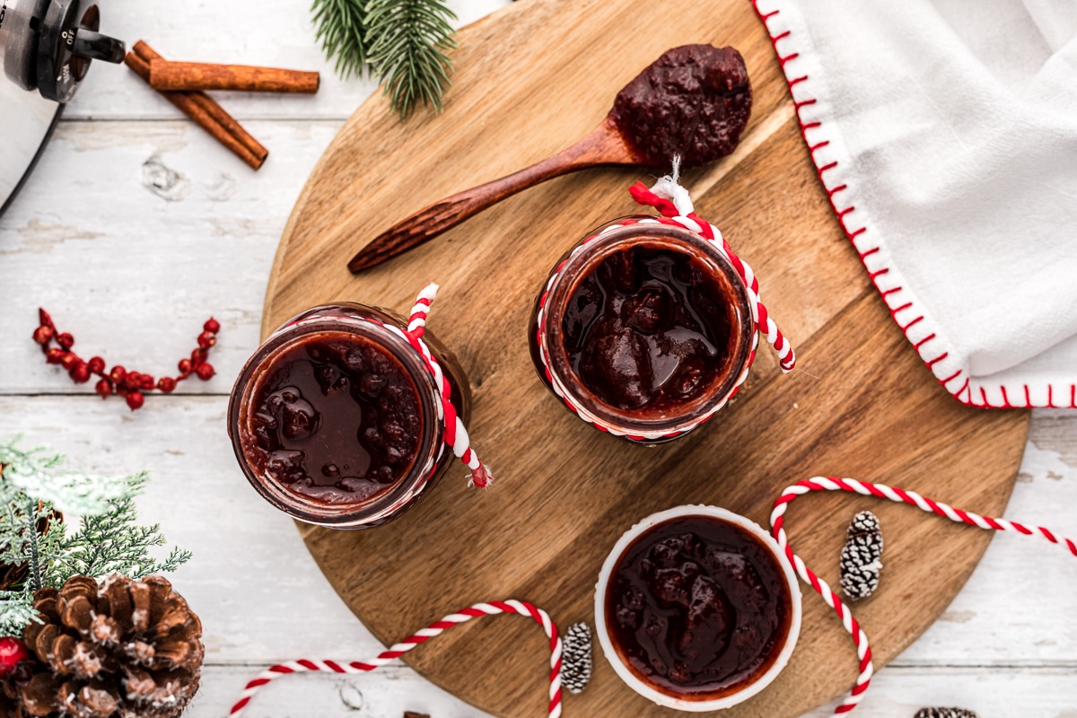 3 jars of christmas jam.