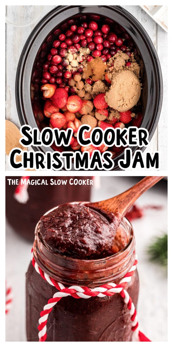 2 images of christmas jam for pinterest.