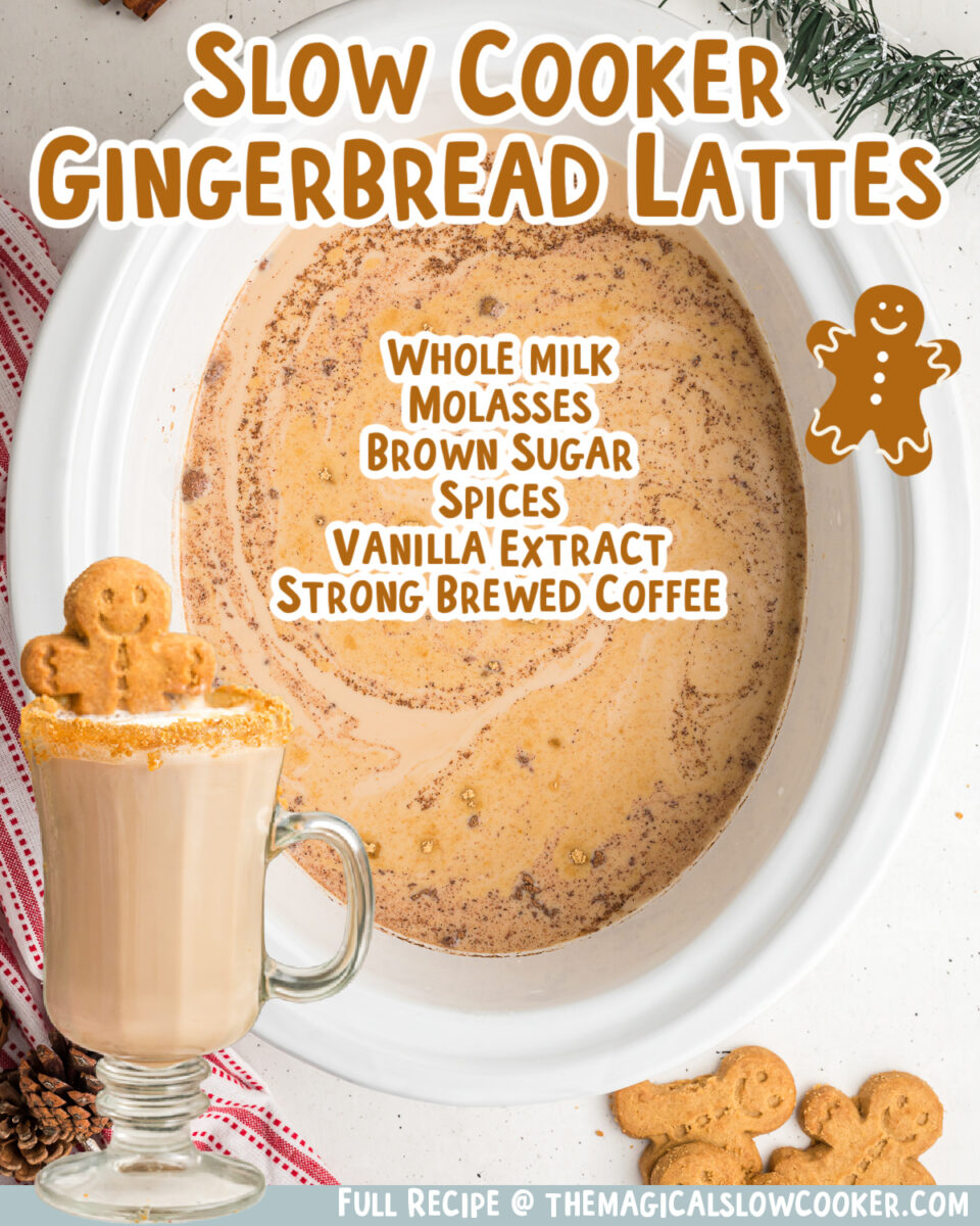 gingerbread lattes with text for pinterest.