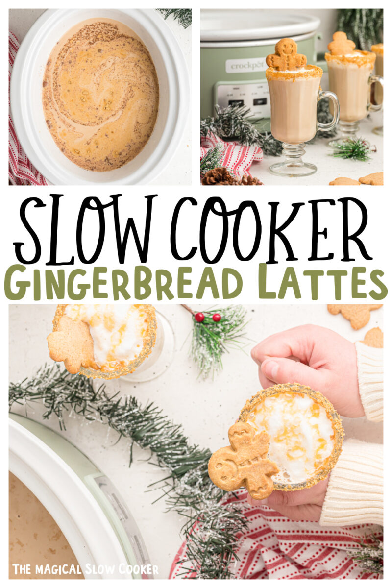 Collage of gingerbread images with text overlay for pinterest.