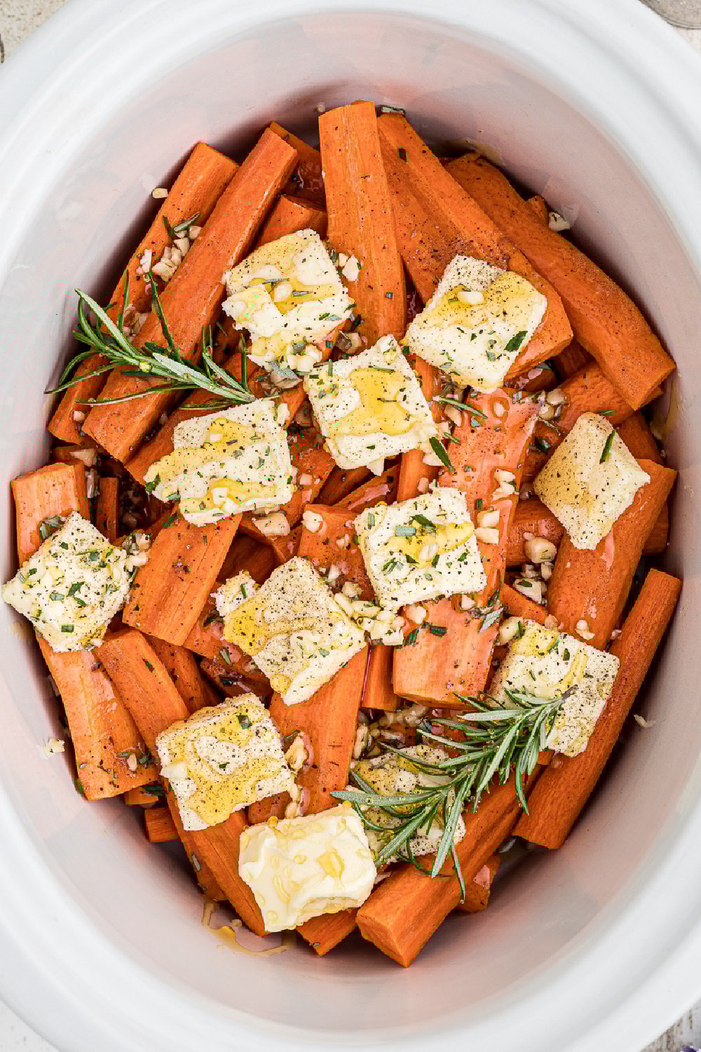 close up of honey garlic carrots.
