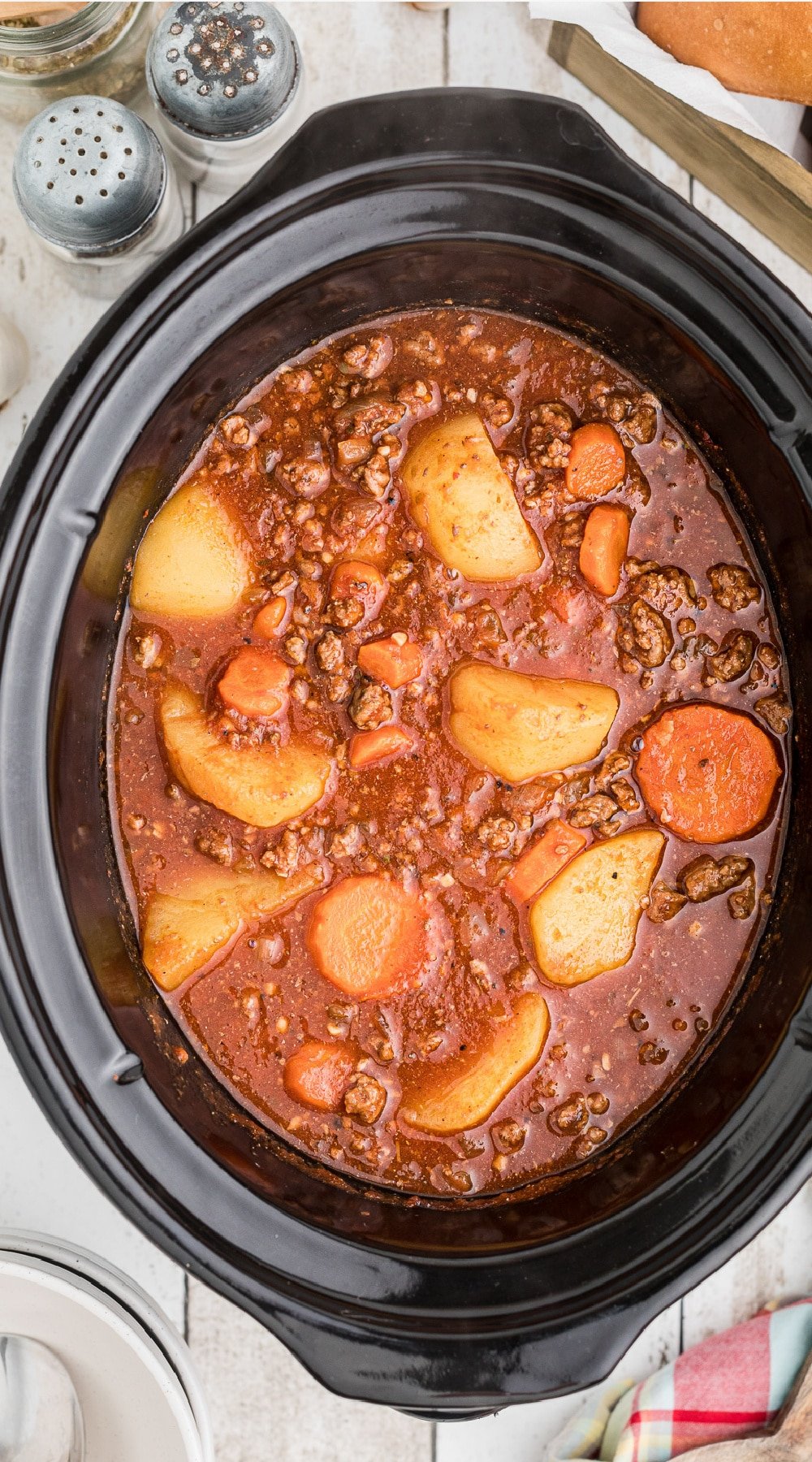 long image of poor man's stew.