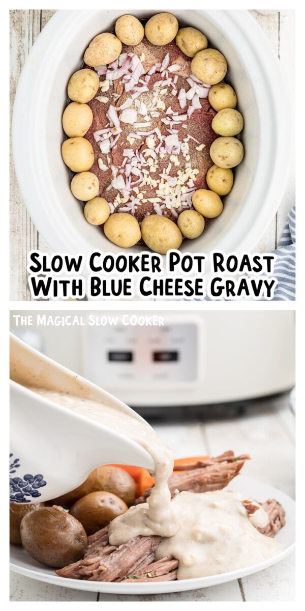 2 images of pot roast for pinterest,