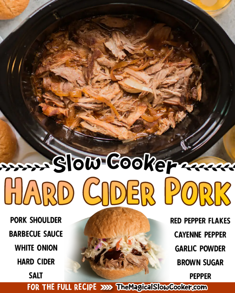 Hard cider pork images with text of what the ingredients are.