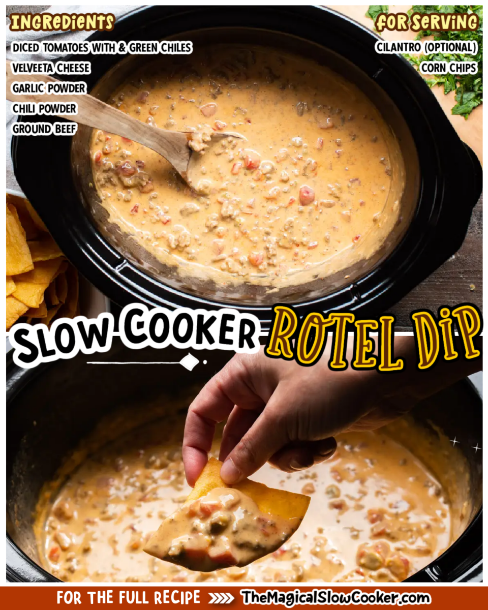 Slow Cooker Rotel Dip with Beef - The Magical Slow Cooker