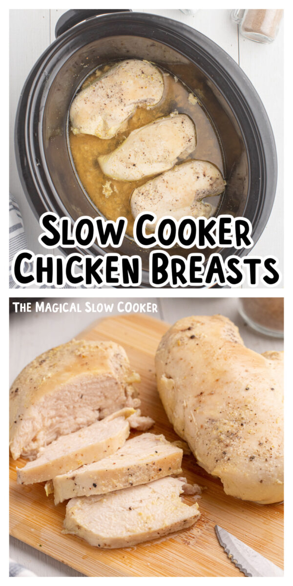 2 images of chicken breasts for pinterest.