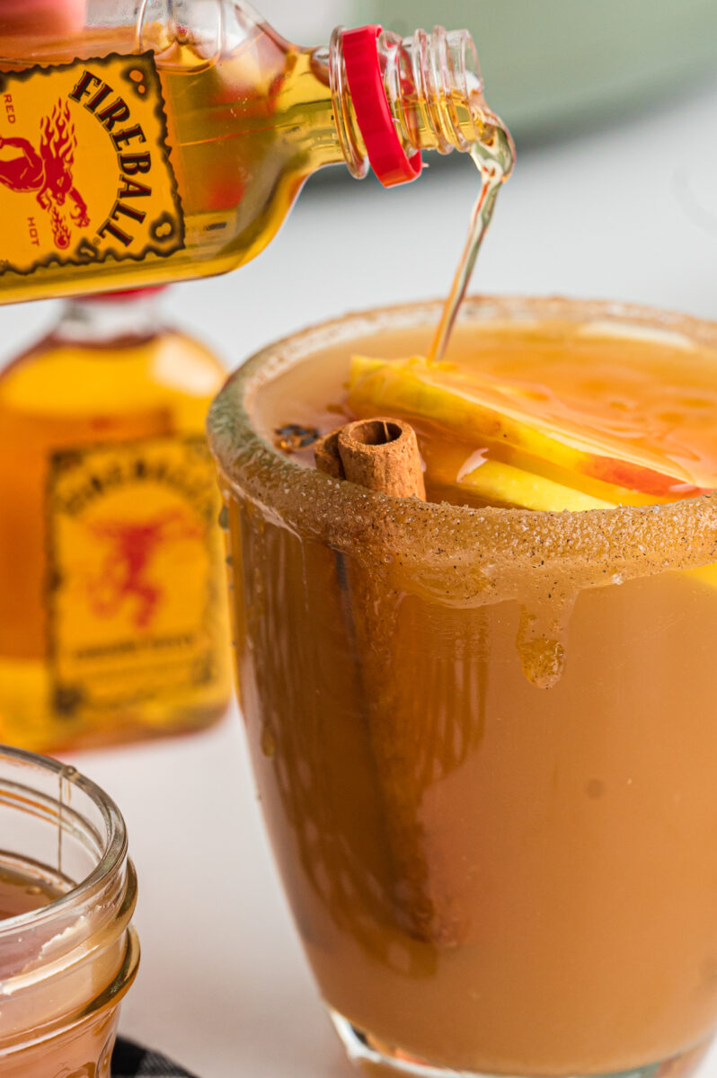 Slow Cooker Fireball Apple Cider The Magical Slow Cooker