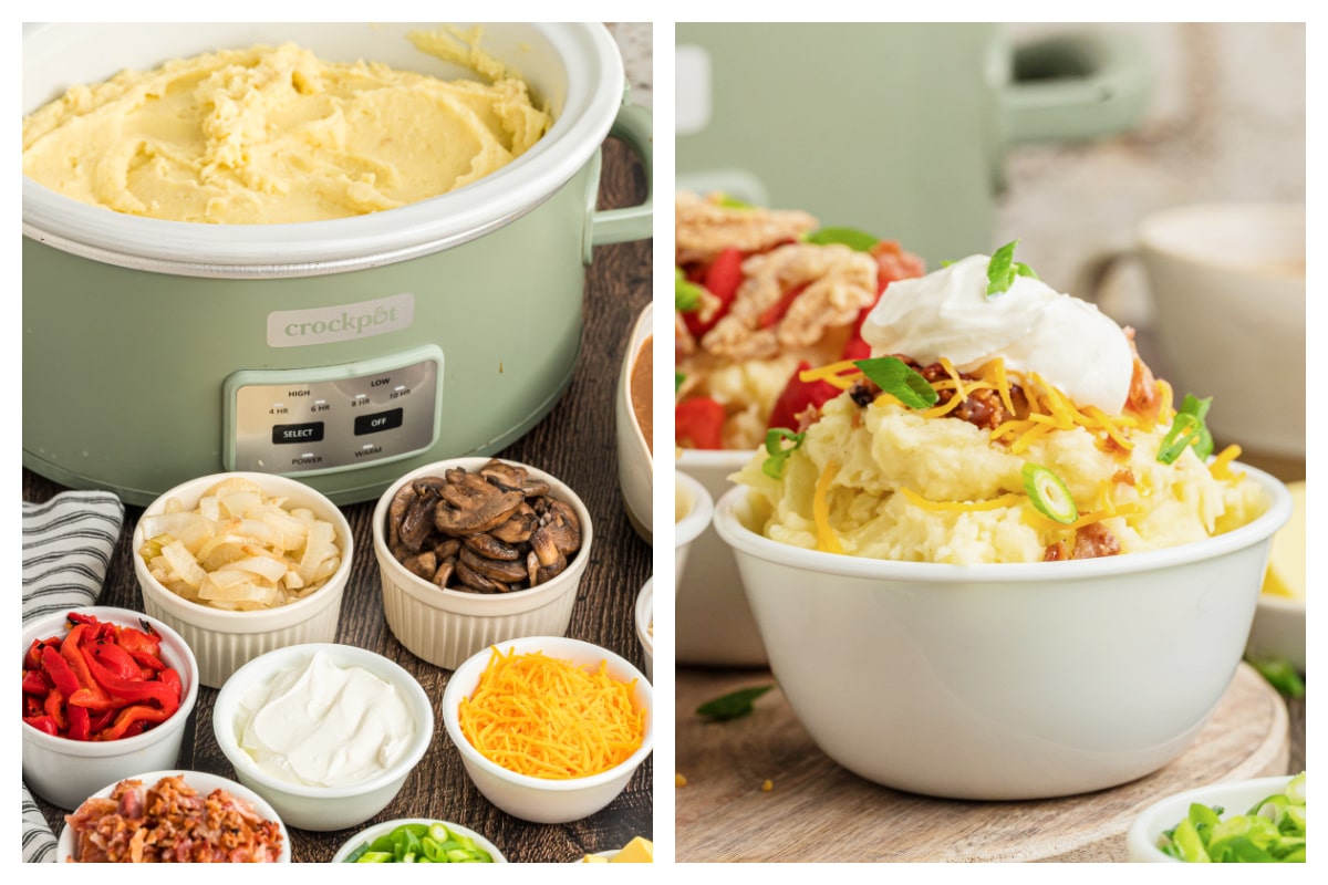 Mashed Potato Bar {Crockpot} The Magical Slow Cooker