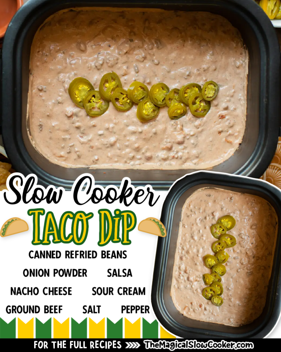 Ultimate Slow Cooker Taco Dip - The Chunky Chef