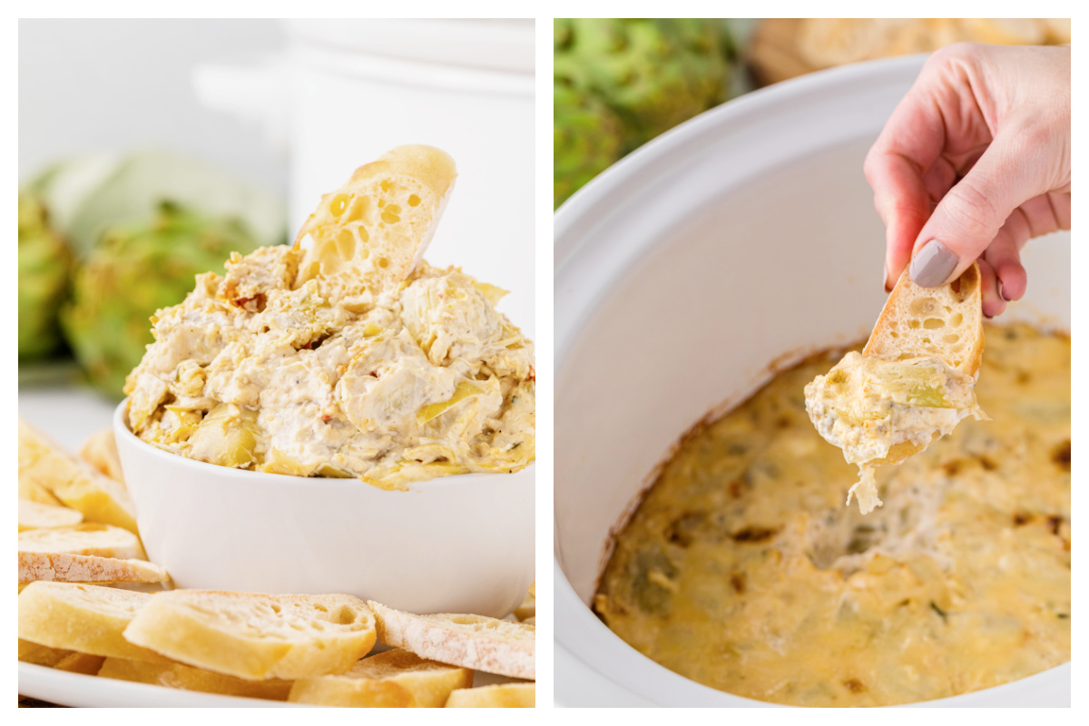 Slow Cooker Artichoke Dip {without spinach} The Magical Slow Cooker