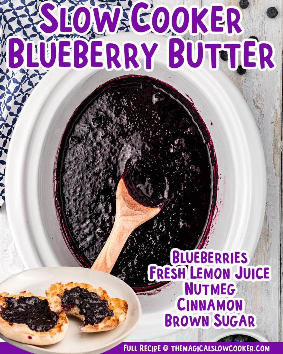 Images of blueberry butter for facebook.