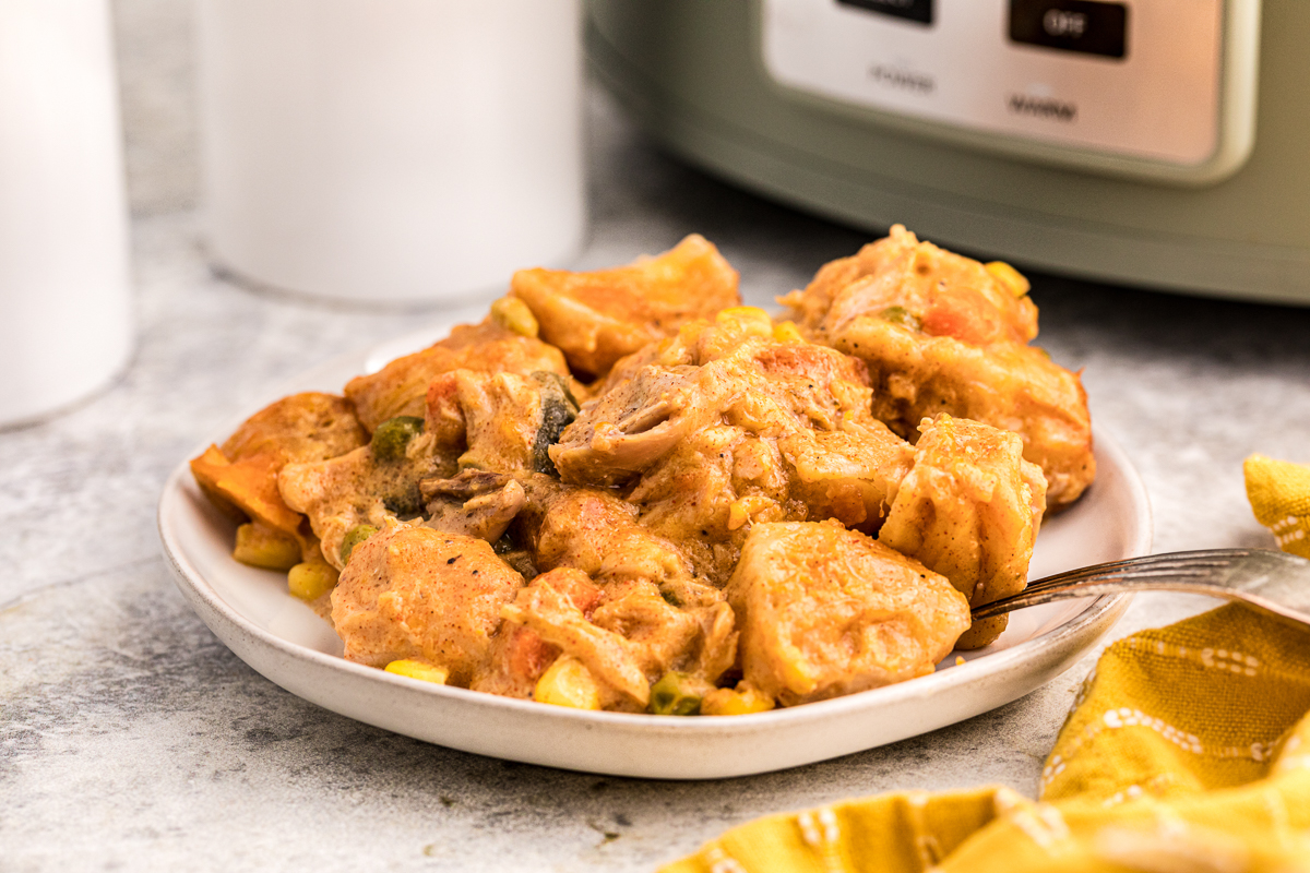 plate of chicken bubble up casserole