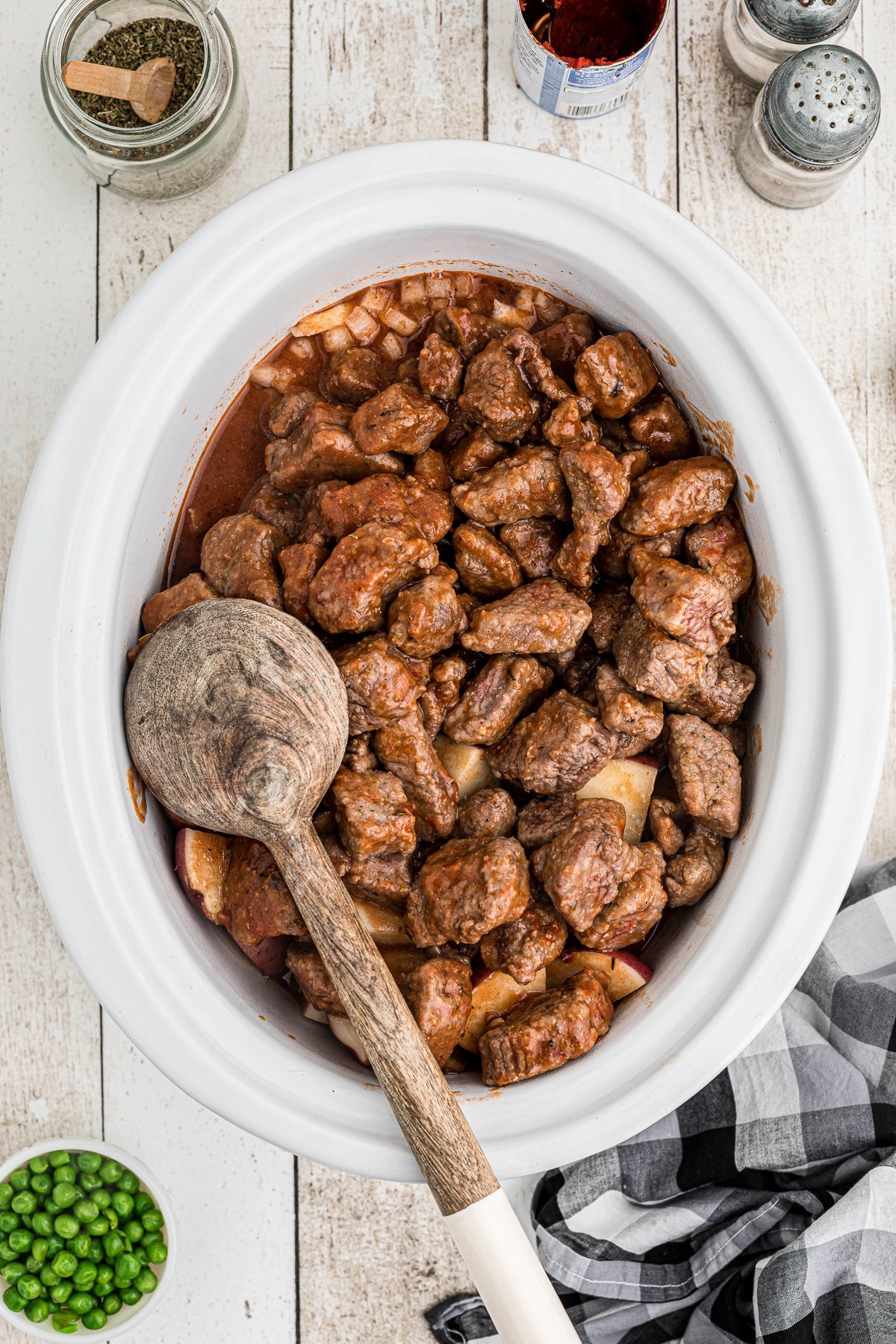 beef stew before cooking.