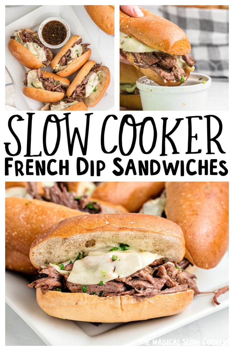 images of french dip sandwiches.