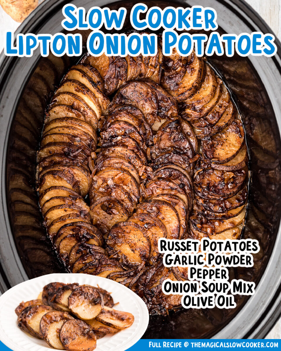 2 images of lipton potatoes with text for facebook.