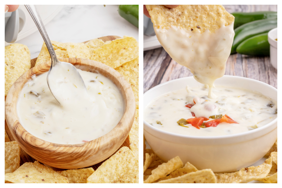 2 images of cooked queso blanco.