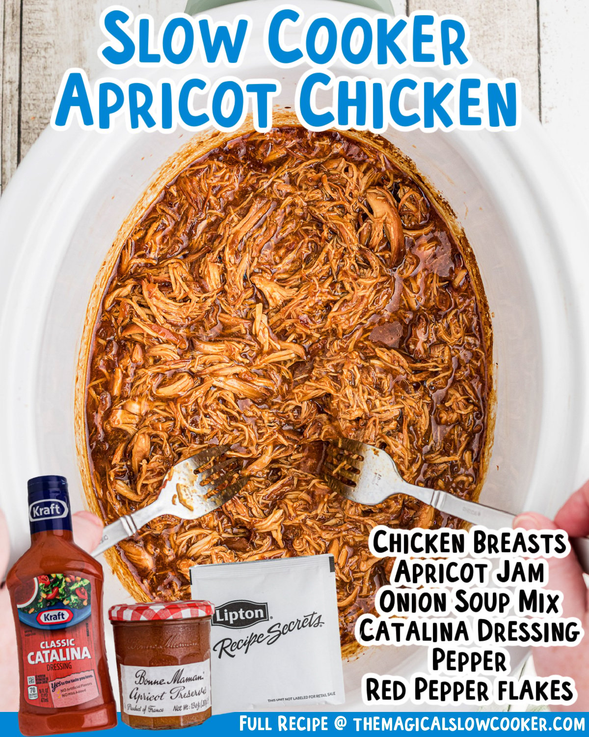 Slow Cooker Apricot Chicken - The Magical Slow Cooker