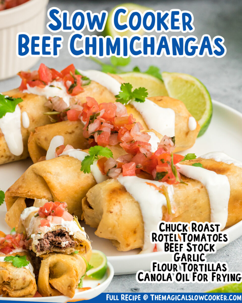 Slow Cooker Shredded Beef Chimichanga Recipe - My Natural Family