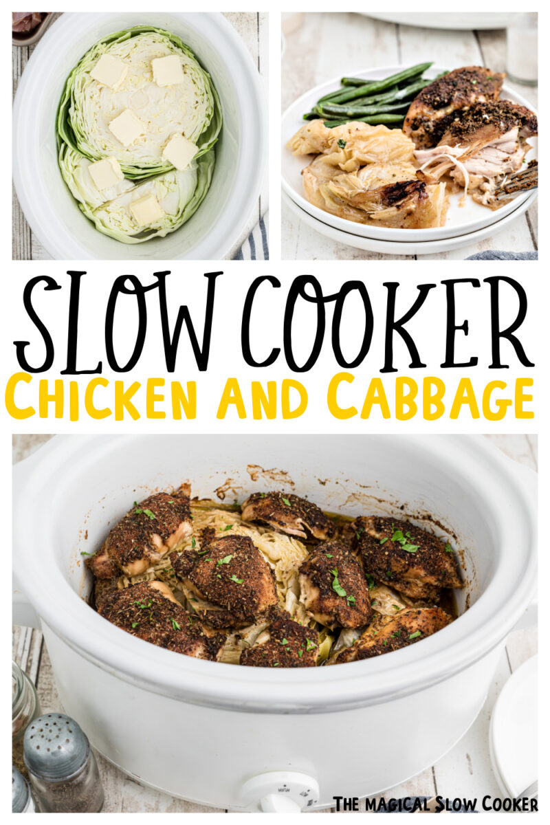 Images of chicken and cabbage for pinterest.