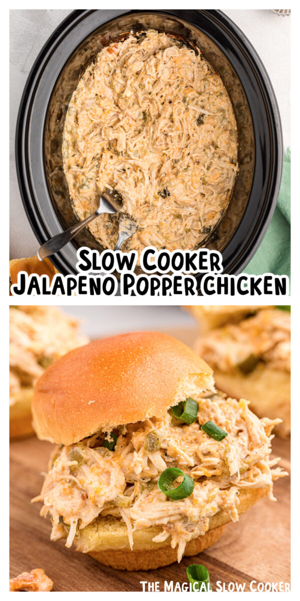 2 images of jalapeno chicken for pinterest.