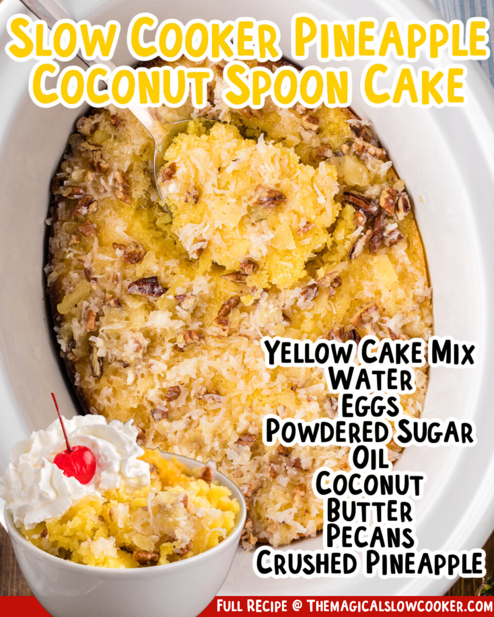 Pineapple coconut Spoon cake images for facebook.