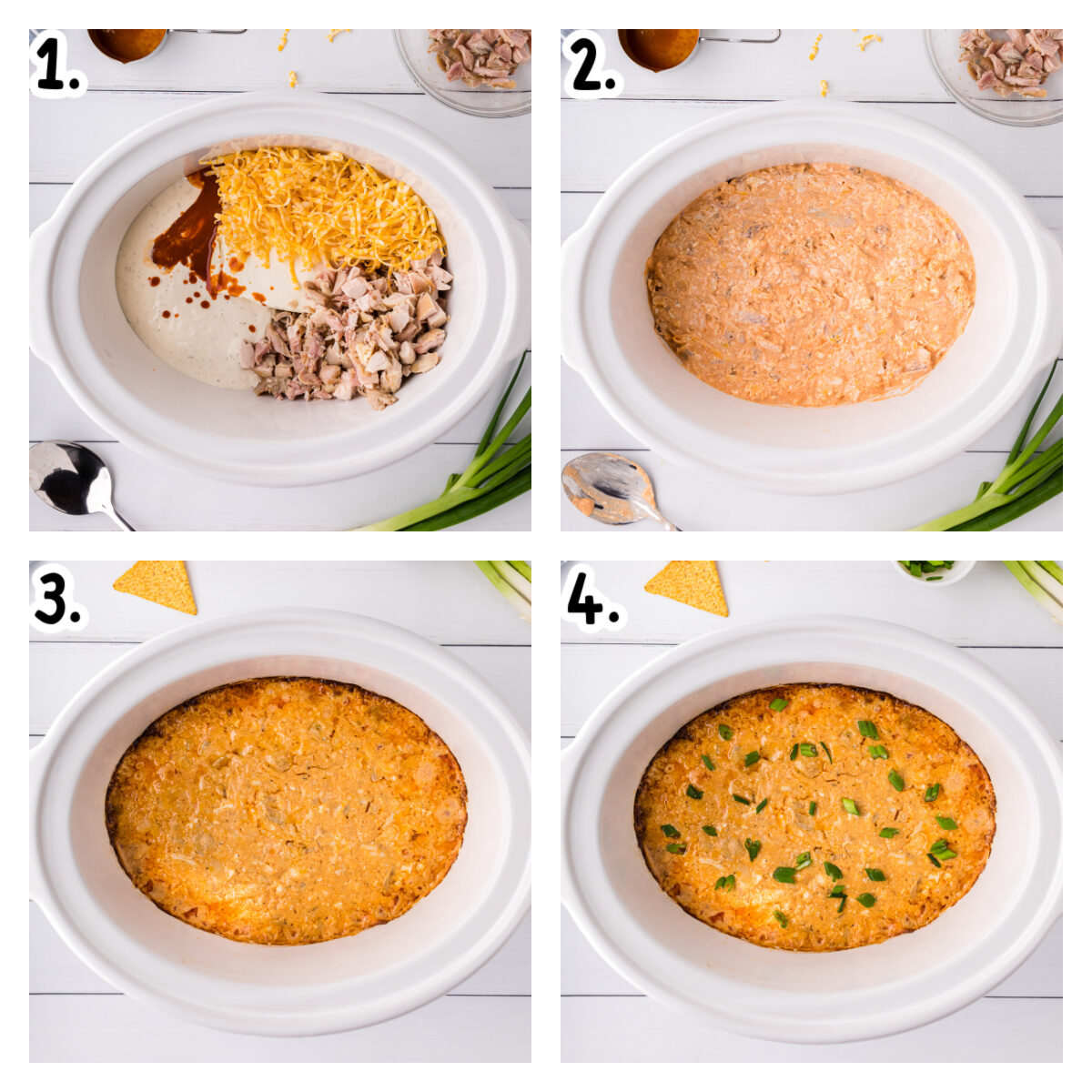 4 images about how to make tapatio chicken dip in a crockpot.