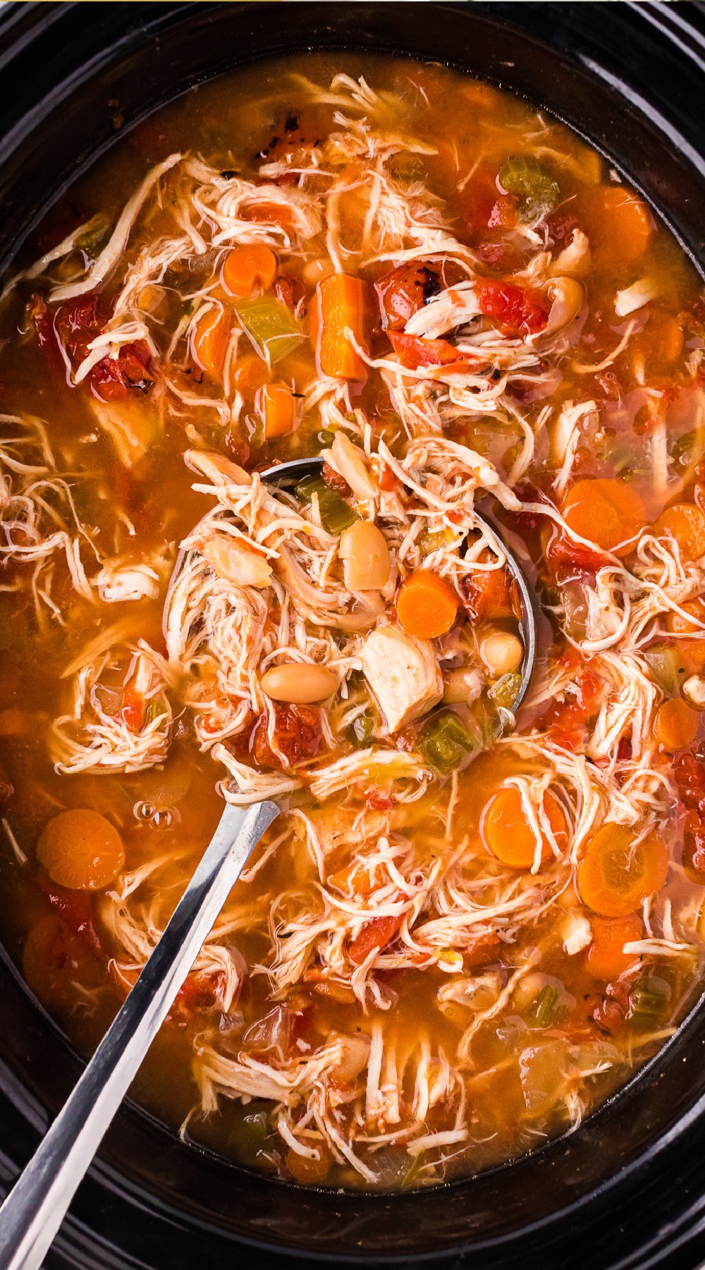 Long image of tuscan white bean soup for pinterest.