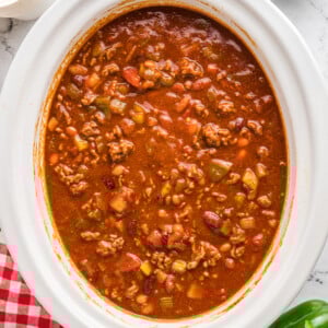 Full pot of wendy's chili.