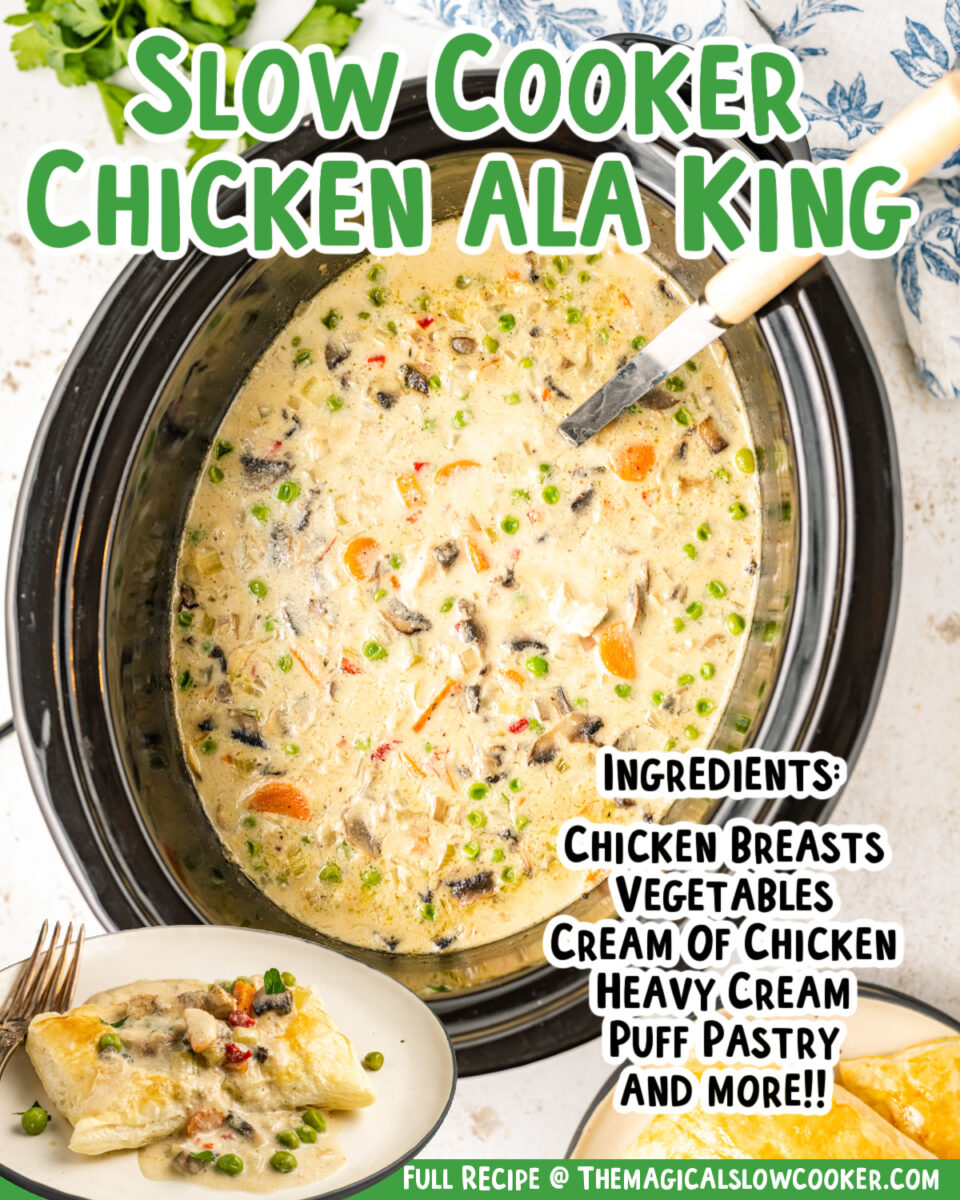 images of chicken ala king with text for facebook.