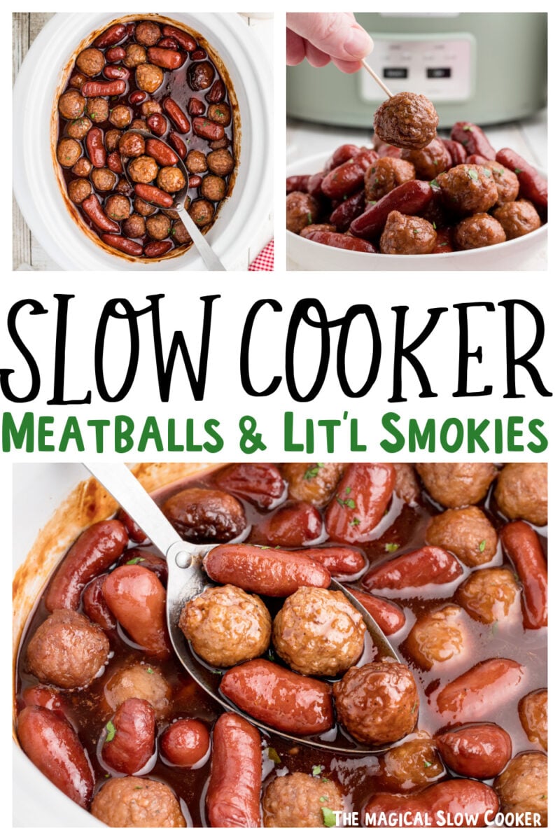 Crockpot Meatballs and Little Smokies - Cooking in the Midwest