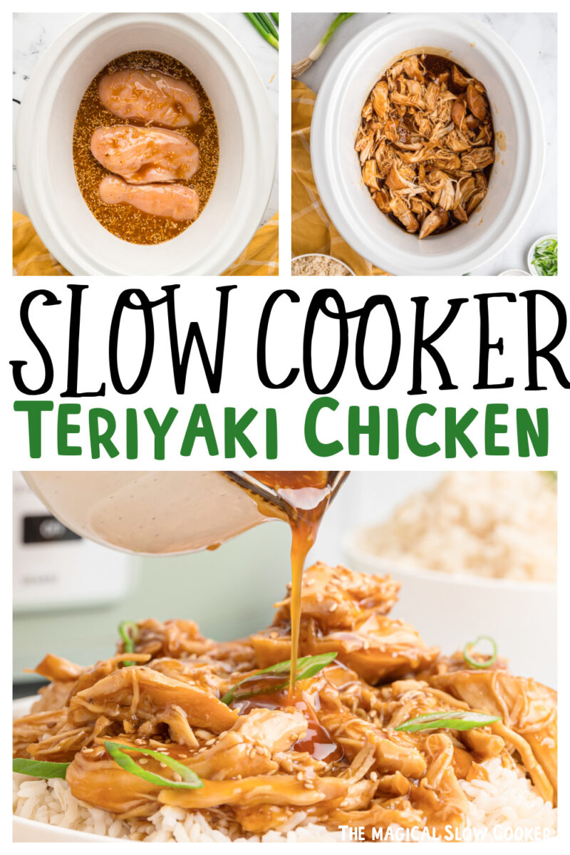 collage of teriyaki chicken recipes with text overlay.