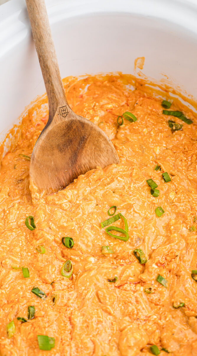 Crock Pot Buffalo Chicken Dip - The Forked Spoon