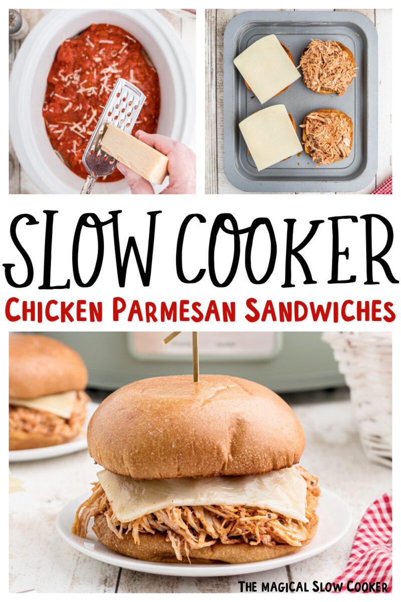 Slow Cooker Chicken Parmesan Sandwiches - The Magical Slow Cooker