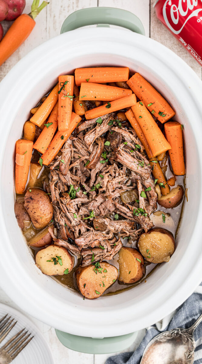 long image of coca pot roast for pinterest.