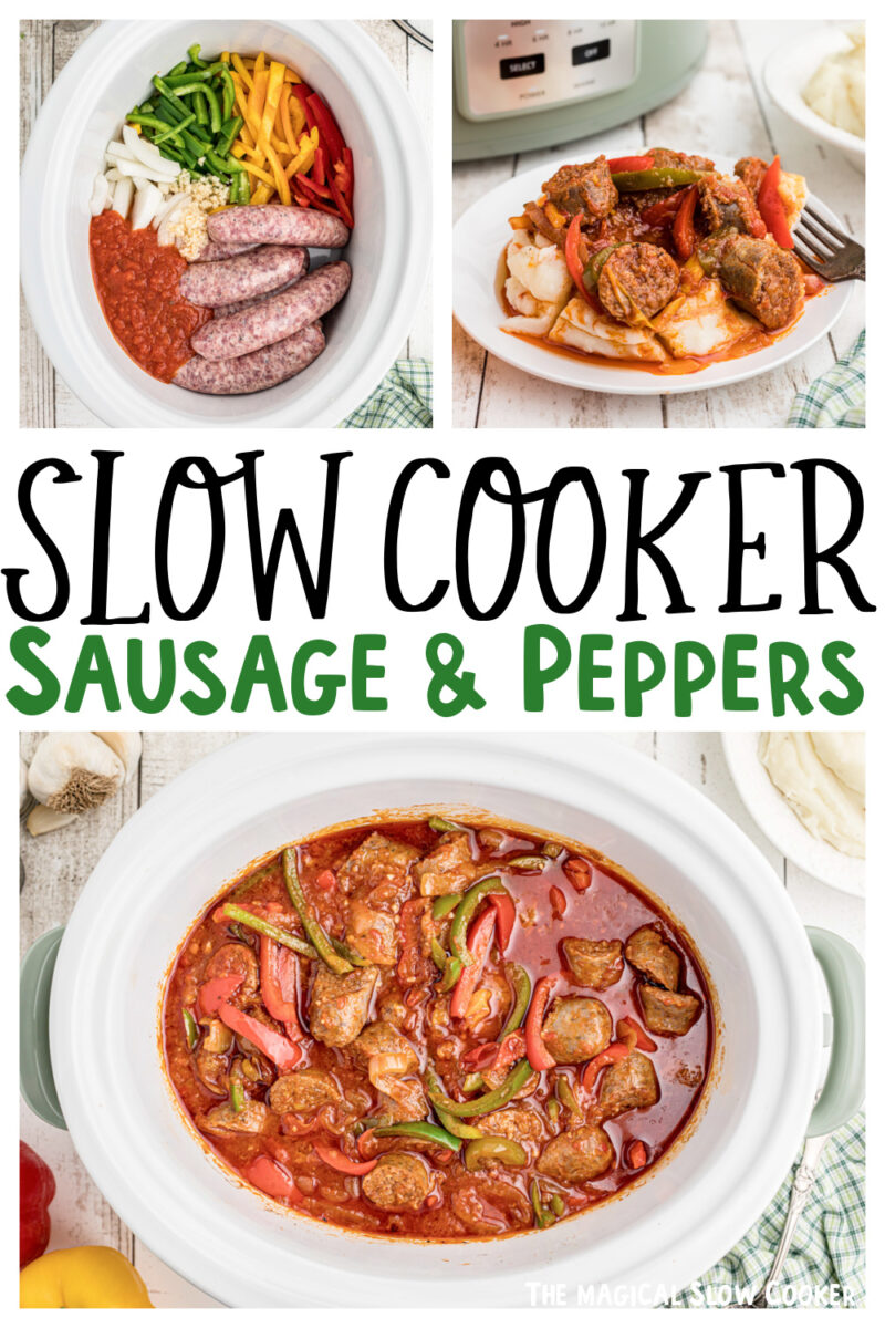 Slow Cooker Sausage and Peppers - Katie's Cucina