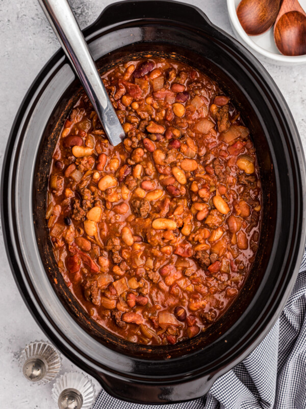 Cooked 15 bean chili in a crockpot.